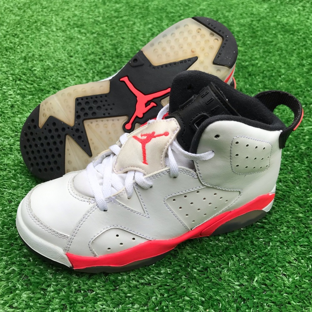 Nike Air Jordan Retro 6 White Infrared 2014 Sz 1Y